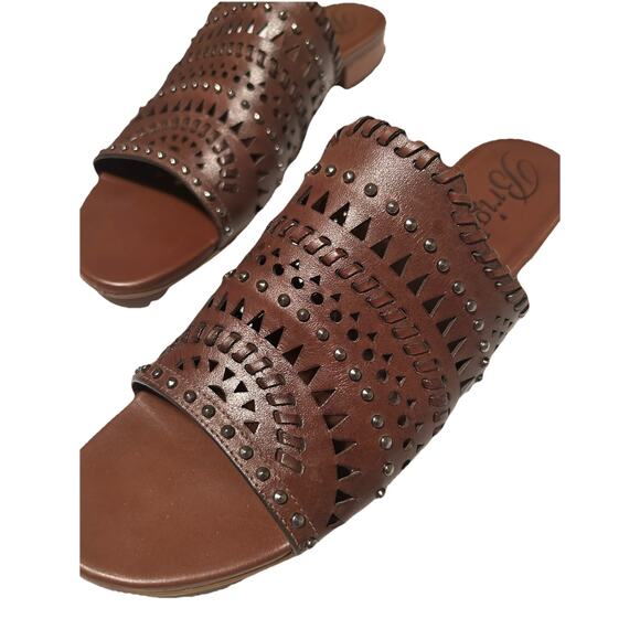 Brighton Women's US 10N Neo Mule Sandals Carmel Leather - Picture 1 of 12